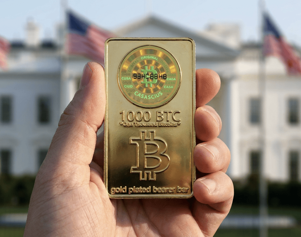 Trump BTC Golden Bar — 24K Real Gold